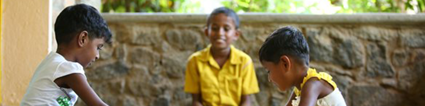 School children from Sri Lanka playing